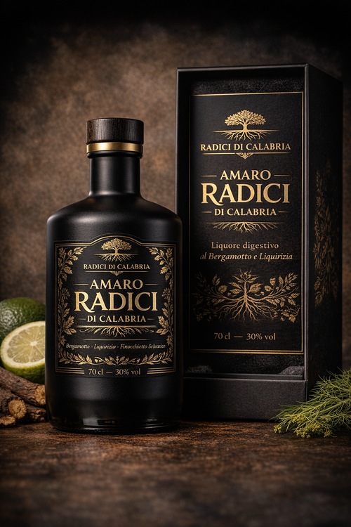 Amaro Radici di Calabria – Liquore Digestivo al Bergamotto e Liquirizia