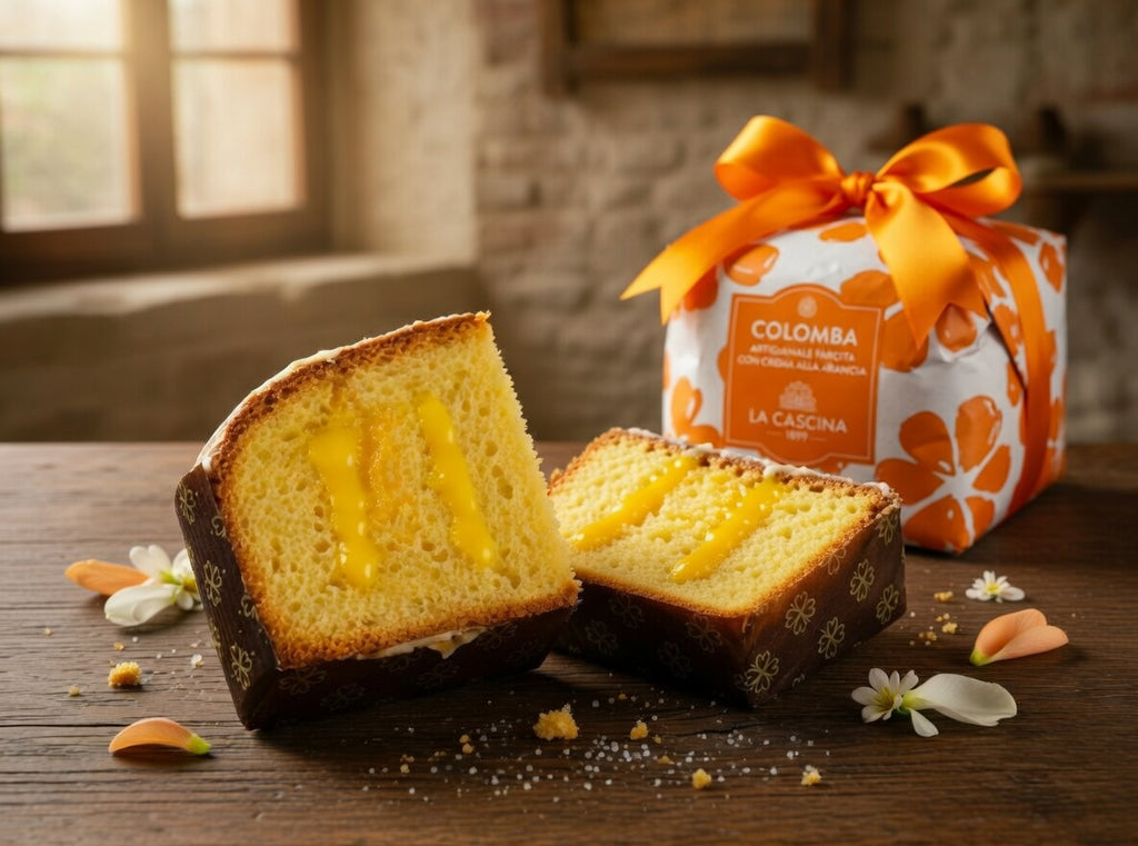 Colomba Artigianale all’Arancia con Cioccolato Bianco. Senza glassa e senza canditi. – 1kg