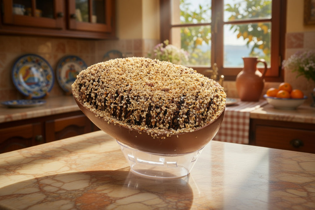 Uovo Colomba al Cioccolato al Latte con Granella di Nocciola e Crema alla Nocciola – 1300g